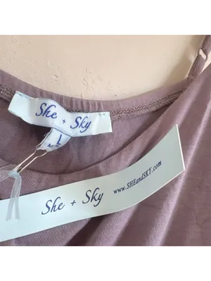 She + Sky NWT Women’s Size Large Mauve Lavender Wide Leg Cami Jumpsuit Romper thumbnail 4