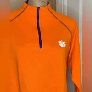 Clemson Tigers Castles Sport Fleece Raglan Omni-Shade Quarter-Zip Jacket Size XL thumbnail 4