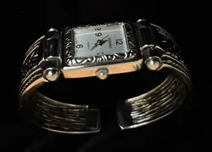 Silver Bangle bracelet watch thumbnail 1