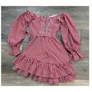 Maeve Anthropologie Bare Frill Mini Dress Red White 0P Petite thumbnail 4