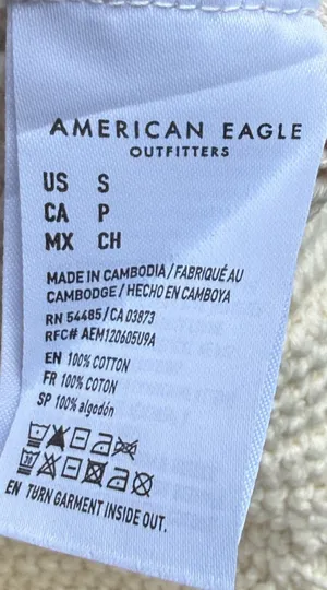 American Eagle Outfitters Women's Off-White Cable Knit Crop Top, Size S thumbnail 5