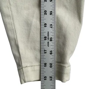 DO+BE Cream Heyward Denim Peplum Top Womens XS Ivory Square‎ Neck Puff Sleeve thumbnail 8