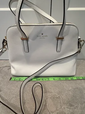 kate spade White Leather Satchel with Gold Hardware thumbnail 6