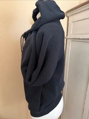 Nike Women’s Black Cowl Neck Hoodie with Gold Logo thumbnail 3
