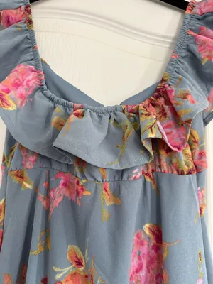 Wild Fable Blue Floral Maxi Dress XS thumbnail 7