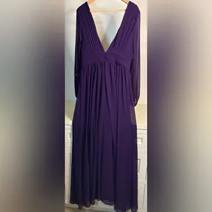 Love by Design NWOT Iris Plunge Neck Long Sleeve Maxi Dress size Large thumbnail 4