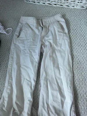Pull & Bear tan khaki wide leg jeans thumbnail 1