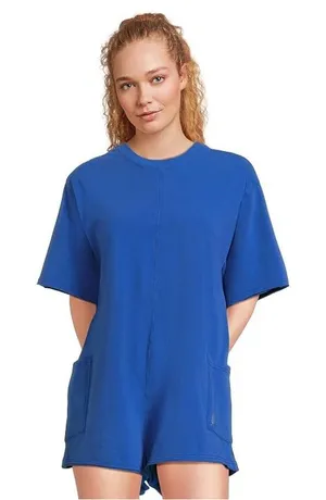 Free People Movement Hot Shot Tee Romper Electric Shock Blue New With Tag Medium thumbnail 1