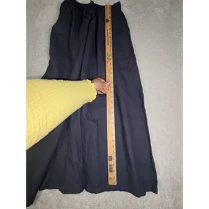 NWT neuflora skirt linen pockets navy full long skirt L thumbnail 11