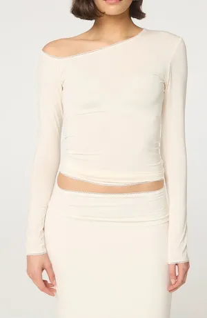 The Line by K Ivory Tencel Long Sleeve Top Minimalist 90s thumbnail 1