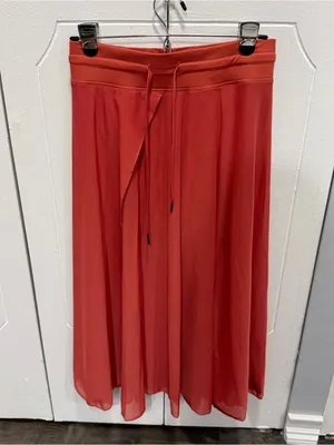 NWOT Halara Coral High Waisted Drawstring Mesh 2-in-1 Pocket Maxi Skirt thumbnail 4