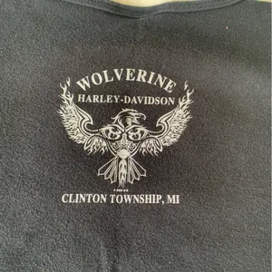 Harley-Davidson women's small goddess short sleeve crop Tee in Black with Logo thumbnail 7