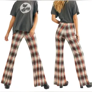Free people Bethany pleated flare pants size L thumbnail 2