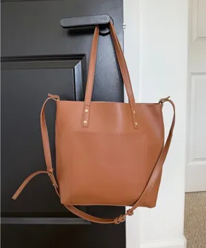 Henny + Lev brown tote purse thumbnail 1