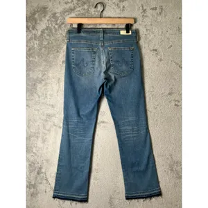 AG Adriano Goldschmied The Jodi Crop‎ Jeans 27 High Rise Slim Flare Distressed thumbnail 3