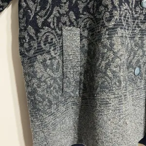 Vintage Mulberry Street‎ Wool Coat Jacket Womens XL Blue Tapestry Button Pockets thumbnail 3