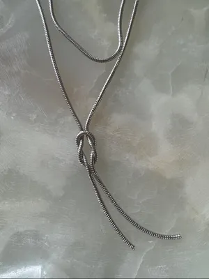 Kendra Scott Silver Annie Y Knot Necklace thumbnail 5