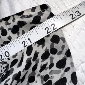 White House Black Market Womens Size XL Black White Leopard Print Ruffle Blouse thumbnail 5