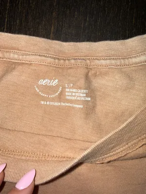 aerie Tan Crewneck Graphic Tee thumbnail 7