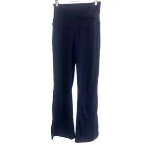 ✨Quince Ultra-Form High-Rise Crossover Flared Deep Navy Sz Medium Pants✨ thumbnail 7
