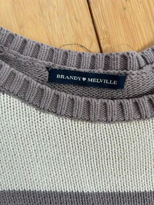 Brandy Melville Sweater Striped Knit thumbnail 3