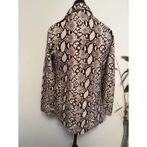 Womens Snakeskin Print Cardigan Brown Size‎ Medium thumbnail 2