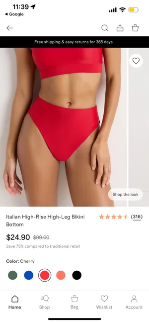 New Quince Italian High-Rise Bikini Bottom Size XS thumbnail 2