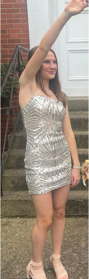 Silver Lucy in the Sky Sequin Dress thumbnail 1