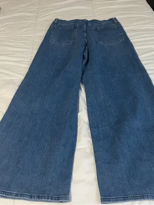 Frame Wide Leg High-Rise Blue Denim Jeans thumbnail 4