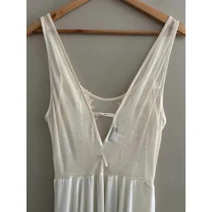 FLORA NIKROOZ Nightgown Coquette Fairy Large Maxi Chemise Dress Cream Lace Mesh‎ thumbnail 4