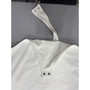 Abercrombie & Fitch‎ Bodysuit Large Soft A&F Collection White Square Neck Thong thumbnail 4