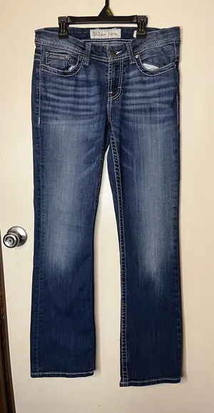 BKE Women's Dark Blue Boot Cut Jeans thumbnail 1