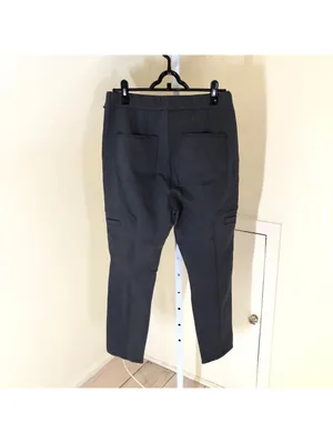 Anthropologie NWT Women's Gray Cropped Pull On Utility Pants Size M thumbnail 5