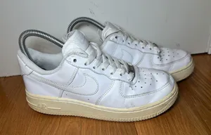 Nike Air Force 1 Low Shoes Womens Size 6.5 White 315115-112 Classic Leather thumbnail 1