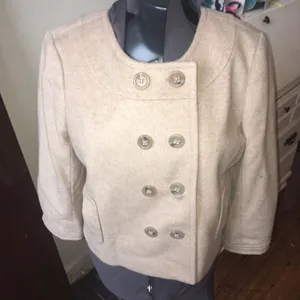 J. Crew wool double breasted car coat thumbnail 1