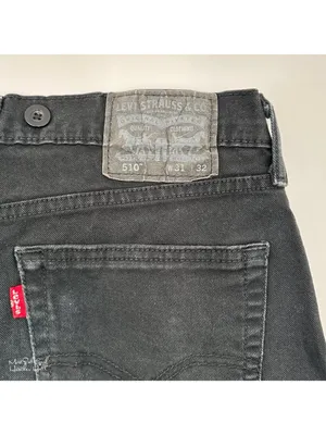Levi's 510 Black Denim Cut-Off Shorts Size 31 thumbnail 3