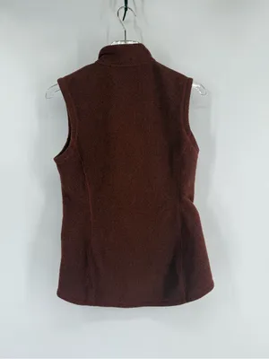 Athleta Stroll Fleece Moto Vest size‎ xs Rust Orange thumbnail 5