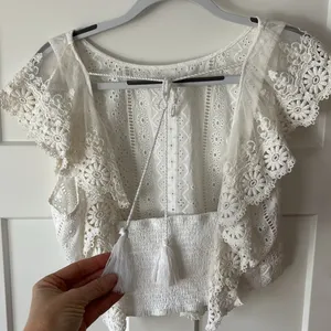 Free People The Real Love Crop Top *White* thumbnail 5