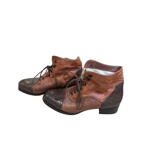Tano Italian Made Womens Brown Leather Lace-Up Ankle Boots Size 6.5 SKU8151 thumbnail 3