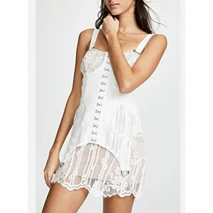 For Love & Lemons Mini Dress Lace Corset Alexandria Size Xs Off White thumbnail 5
