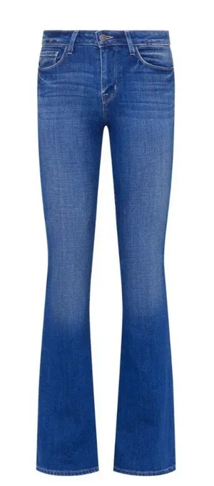 L'AGENCE Bell High Rise Flare Jeans Size 27 Authentique Blue Wash thumbnail 1