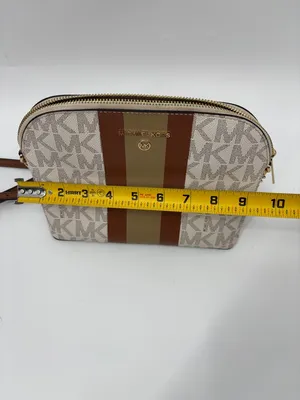 Michael Kors Vanilla and Cedar Signature Stripe Crossbody thumbnail 9
