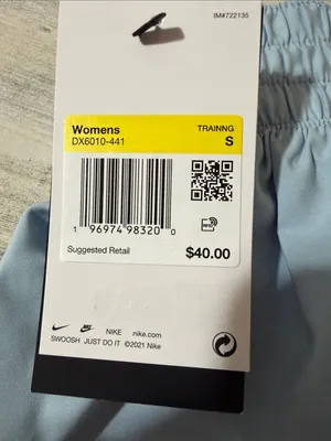 Nike Women's Powder Blue Athletic Shorts with Elastic Waistband Size Small thumbnail 6