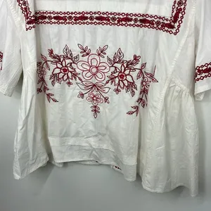 We the Free  Spring Refresh Top In White Embroidered size Large thumbnail 13