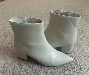 White Booties Size 7.5 thumbnail 1