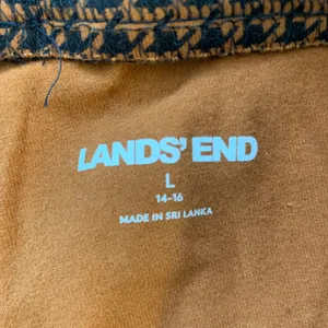 Lands End Starfish Leggings Womens‎ Large 14-16 Brown Houndstooth Knit Pants L thumbnail 3
