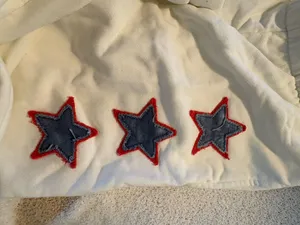 Sweatpants plain white with stars thumbnail 2