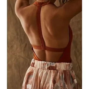 Free People Movement NWOT All Strapped Printed One Piece Harem Jumpsuit XS thumbnail 2