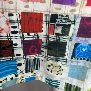 Handmade Tunic Top Bold Print Women Pockets Colorful Busy Pattern Funky Casual‎ thumbnail 12