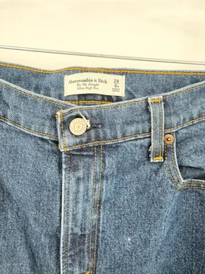 Abercrombie & Fitch Women's The 90's Straight Ultra‎ High Rise Size 6 thumbnail 3